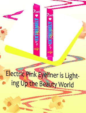 Neon pink eyeliner