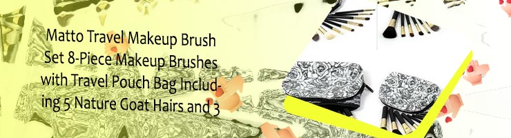 Travel makeup brush set