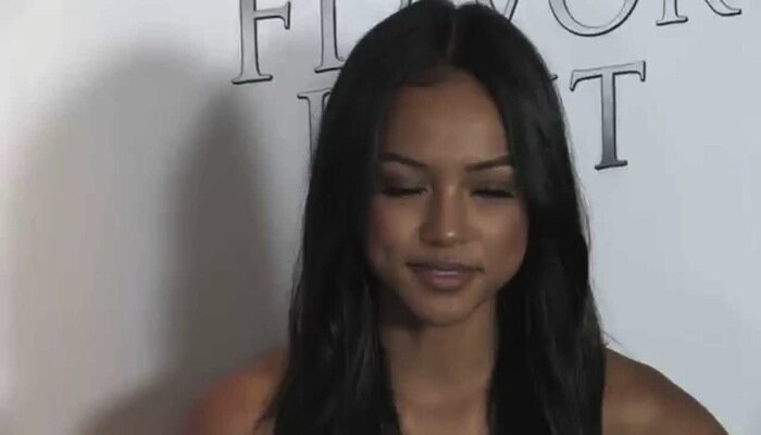 Karrueche Tran arriving to Premier