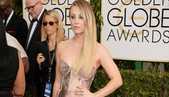 Kaley Cuoco's hair looking great