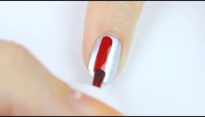 Sideways French Nail Art