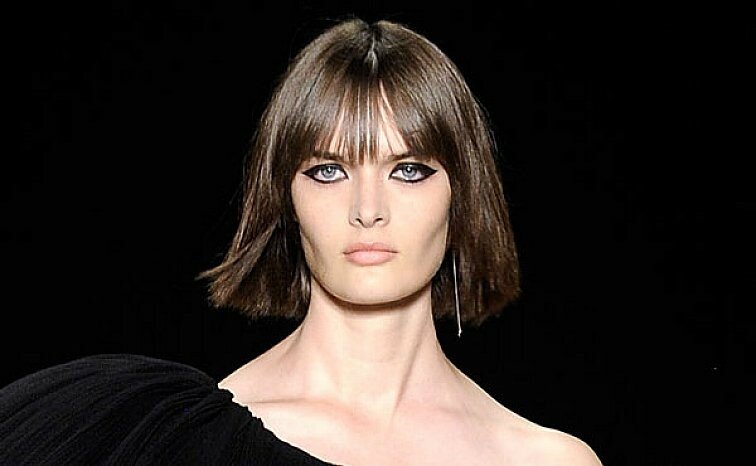 Three ways to style long blunt bangs